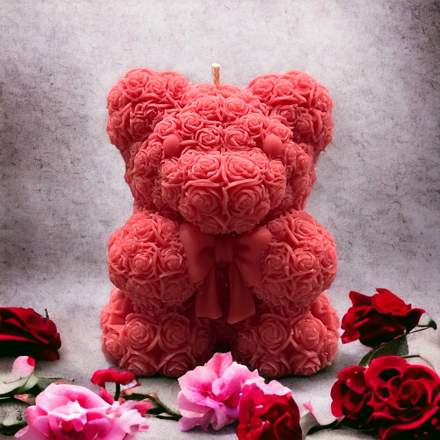  Teddy Bear Candle, Rose Teddy Bear Soy Candle, Valentine's  Day Gift