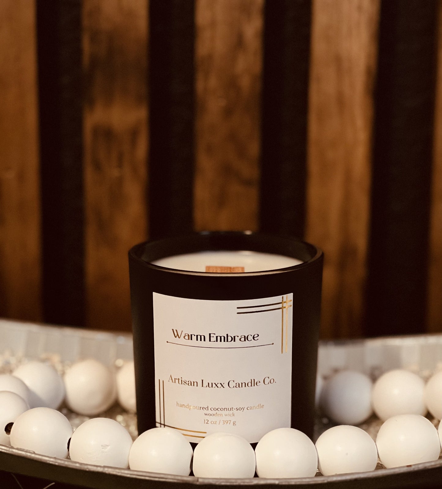 Warm Embrace| Coconut Soy Wax| Wood Wick| Candle