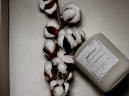 Smooth Linen | Coconut Soy Wax| Wood Wick| Candle