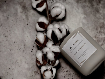 Smooth Linen | Coconut Soy Wax| Wood Wick| Candle